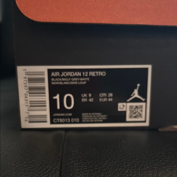 Jordan 12 Black/Wolf-Grey High-Top Sneakers - Picture 2 of 3